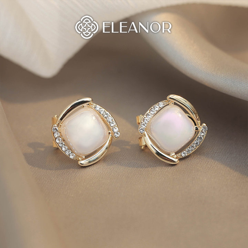 Bông tai nữ chuôi bạc 925 Eleanor Accessories ngọc trai nhân tạo phụ kiện trang sức khuyên tai 5311