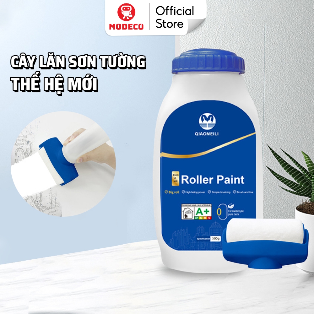 Cây Lăn Sơn Sửa Tường Nhà Cao Cấp Modeco 500g - Bình Xịt Sơn Làm Sạch Nhanh Tường Bị Vẽ Bẩn, Nâm Mốc, Vết Bẩn Cứng Đầu