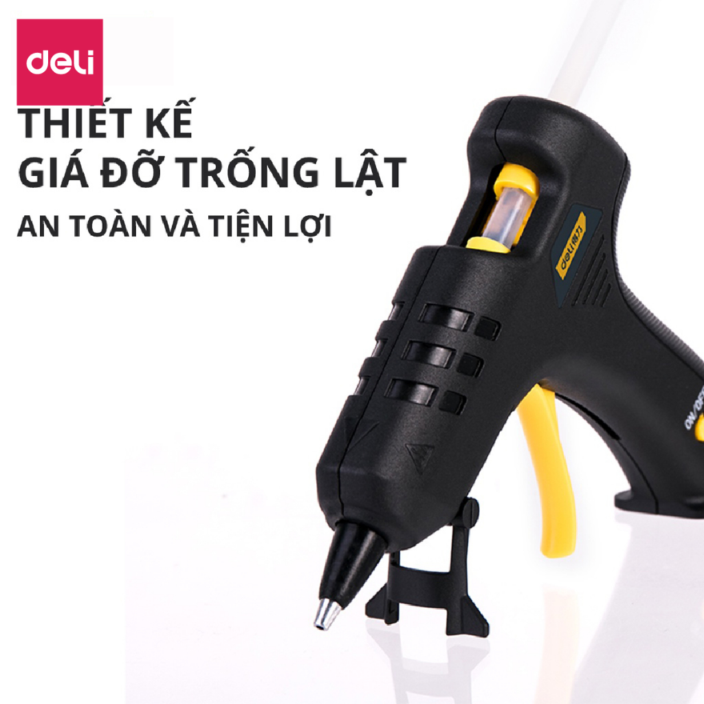 Súng Bắn Keo Deli Cao Cấp Công Suất Lớn 40W - keo 7mm - Nhỏ Gọn, An Toàn Sử Dụng - Thiết Kế Hiện Đại - DL402040/DL2540