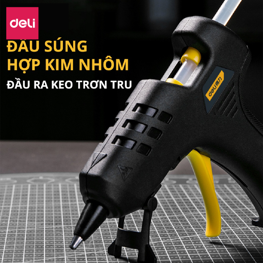 Súng Bắn Keo Deli Cao Cấp Công Suất Lớn 40W - keo 7mm - Nhỏ Gọn, An Toàn Sử Dụng - Thiết Kế Hiện Đại - DL402040/DL2540