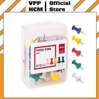 [Combo 2] Đinh ghim giấy Deli 0021,Đinh ghim dù nhựa dùng ghim bảng nỉ bảng bần