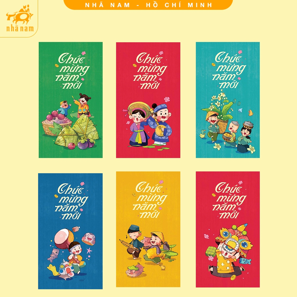 Lì xì Nhã Nam - (trọn bộ 6 chiếc) (Nhã Nam HCM)