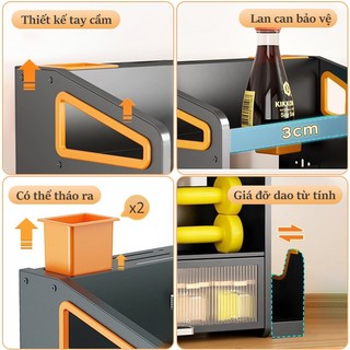 Gslife Kệ Gia Vị Có Tủ 1&2 Tầng 37Cm Đủ Phụ Kiệ-Kệ Đựng Gia Vị Cho Nhà Bếp Siêu Tiện Dụng Đa Năng