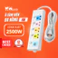 Ổ CẮM ĐIỆN USB ĐA NĂNG CAO CẤP CHỐNG GIẬT DÂY DÀI 4M- Ổ 2 Cổng Cắm USB Chốt Nút An Toàn Tiện Dụng OD01