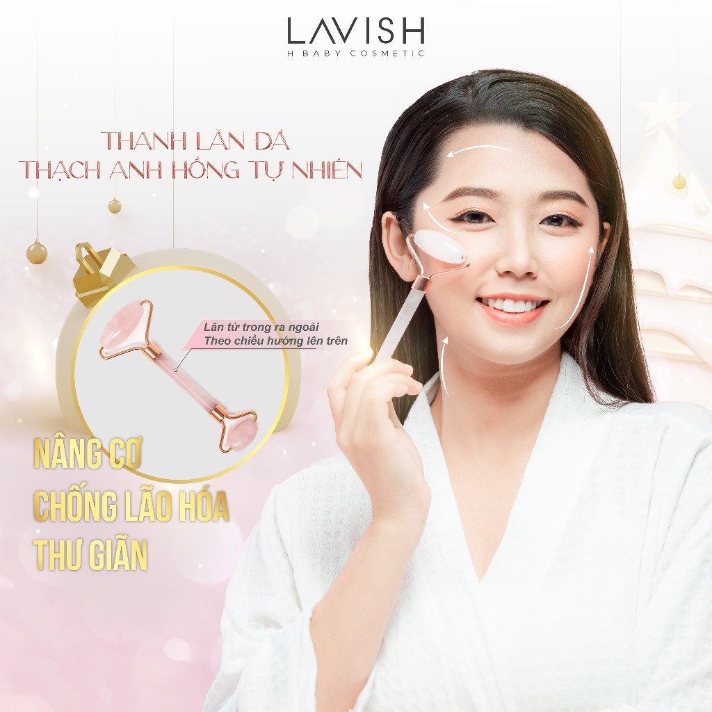 Ảnh Thanh lăn Đá Thạch Anh Hồng tự nhiên 1