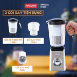 Máy xay sinh tố HASUKA HSK-726 3 cối đa năng, máy xay sinh tố xay đồ khô lưỡi dao inox sắc bén- BH 1 năm — ảnh 8