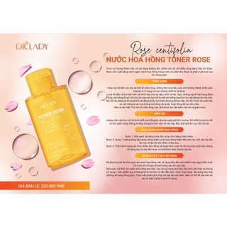 [Dr.Lady Chính Hãng] Nước Hoa Hồng Dr.Lady Rose Toner Cho Da Dầu Mụn, Nhạy Cảm, Hỗ Trợ Cấp Ẩm & Se Khít Lỗ Chân Lông