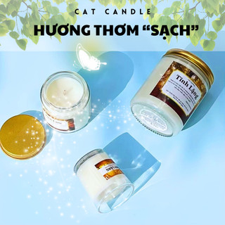 Nến Thơm Phòng Không Khói - Nến Thơm Handmade Hương Tĩnh Lặng Sáp Thực Vật Lành Tính - Nến Thơm Quà Tặng - Cát Candle