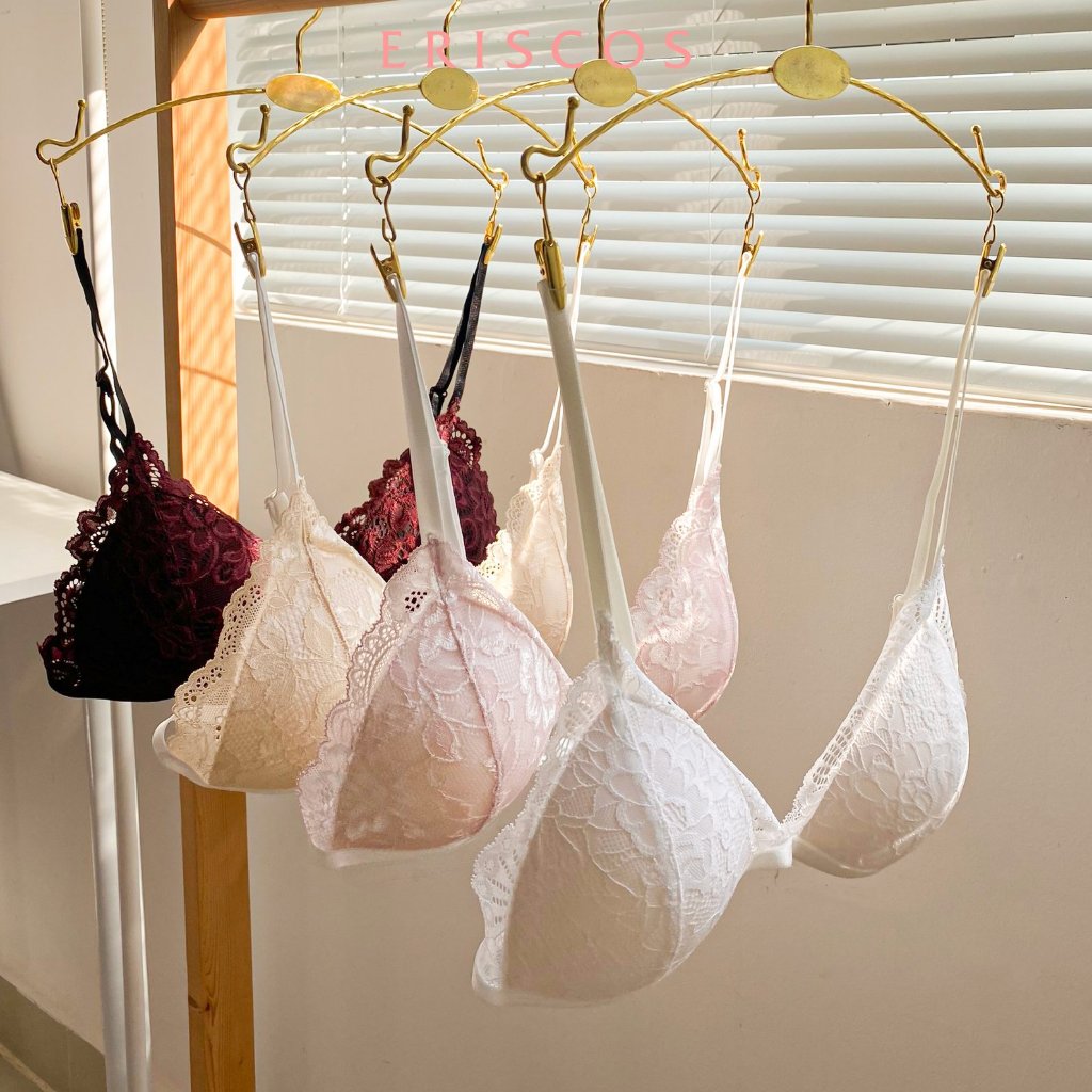 Áo lót ren mút mỏng không gọng bralette mềm thoải mái thoáng mát Eriscos