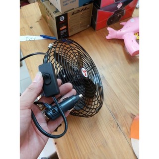 Quạt ô tô, quạt kẹp trên xe ô tô, xe hơi, xe tải lồng sắt điện 12v và 24v.
