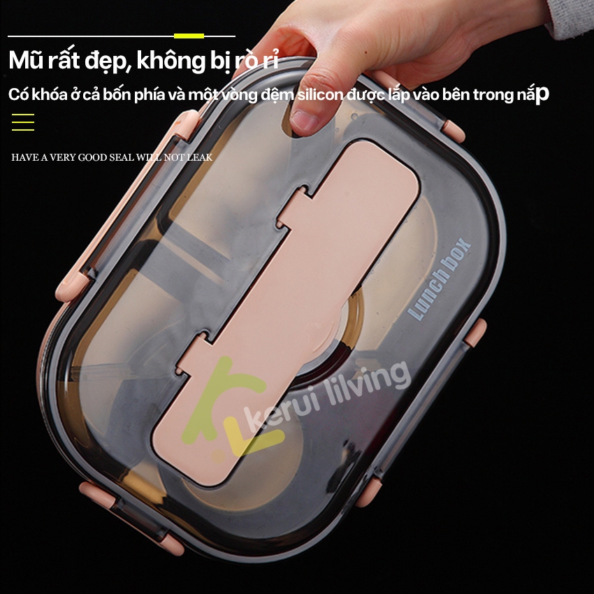 Hộp cơm giữ nhiệt thép LUMERA - không gỉ cao cấp - Bento phong cách Hàn Quốc - Cà mèn văn phòng