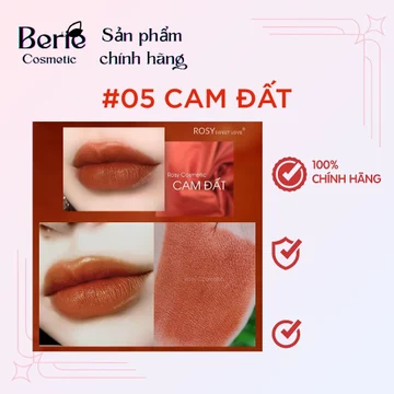 [TẶNG CỌ TÁN SON] Son rosy, son sáp không chì, màu cam đất, mềm mịn lâu trôi, hàng chính hãng