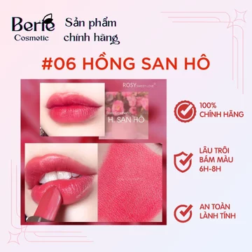 [TẶNG CỌ TÁN SON] Son sáp rosy, son rosy, son hồng san hô, son không chì lâu trôi an toàn cho mẹ bầu