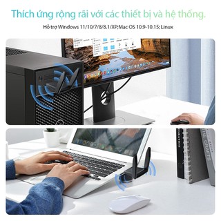 USB Thu Sóng wifi Goojodoq 1300mbps USB 3.0  2 Râu Kết Nối Mạng Không Dây 2.4G+5G Bộ Thu Phát WiFi Cho Máy Tính