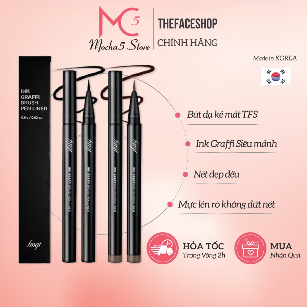 Bút dạ kẻ mắt siêu mảnh The Face Shop Ink Graffi Brush Pen Liner TFS ...