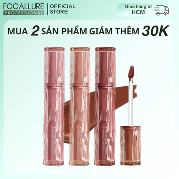 FOCALLURE Son Kem Nhung Lì Mềm Mịn Thoáng Khí Dưỡng Ẩm Lâu Trôi