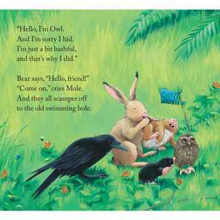 Sách tranh song ngữ Gấu có bạn mới - Ehomebooks