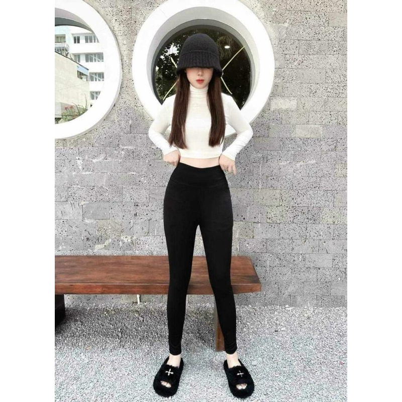 Quần legging cạp nhỏ 4 túi chun 5cm chất vải mì hàn