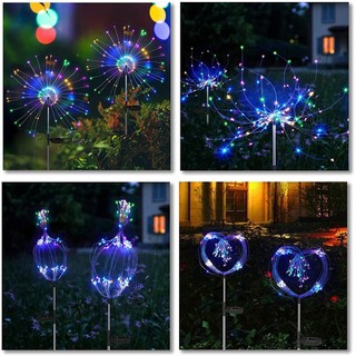 Ảnh 4 – Đèn LED PHÁO HOA Năng Lượng Mặt Trời Hình Bồ Công Anh Cho Sân Vườn,cảm biến ánh sáng tạo nhiều kiểu dáng trang trí tết