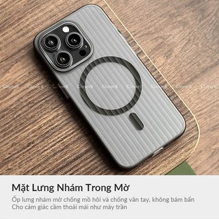 Ốp Lưng Siêu Mỏng Cho iPhone 17 Pro Max Nhựa PC Nhám Có Vòng Từ Tính