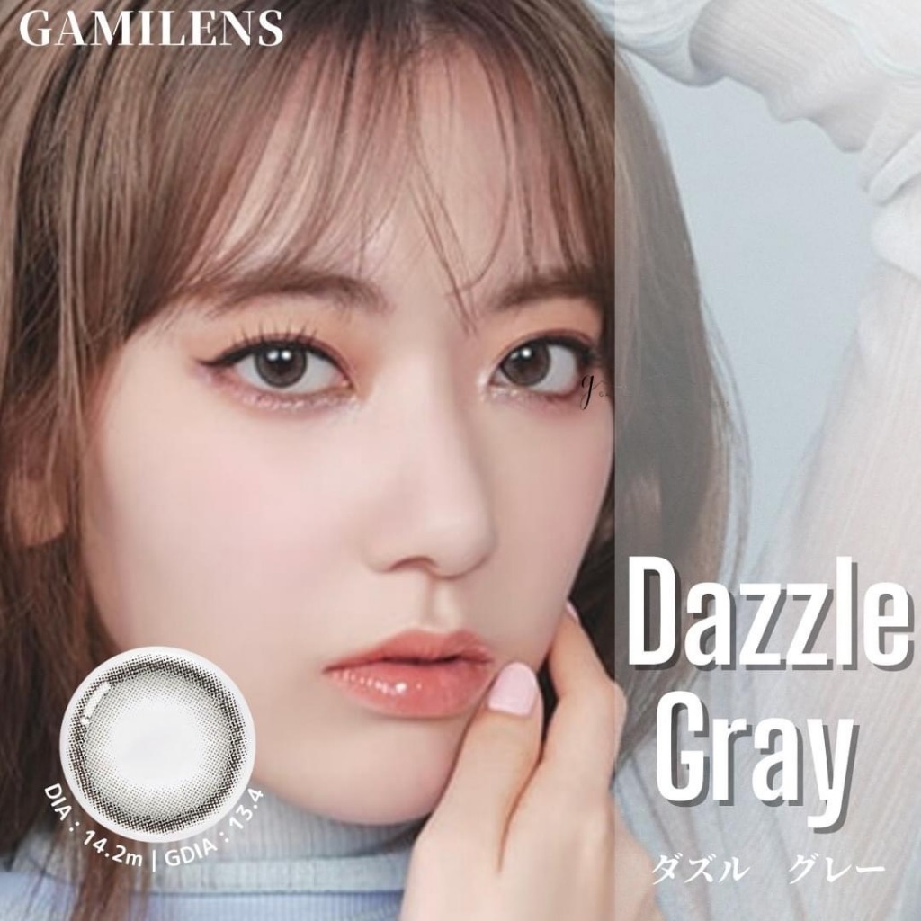 Lens cận 1 ngày Dazzle Gray 24h sử dụng của Nhật Bản Dòng độ ẩm cao gamilens