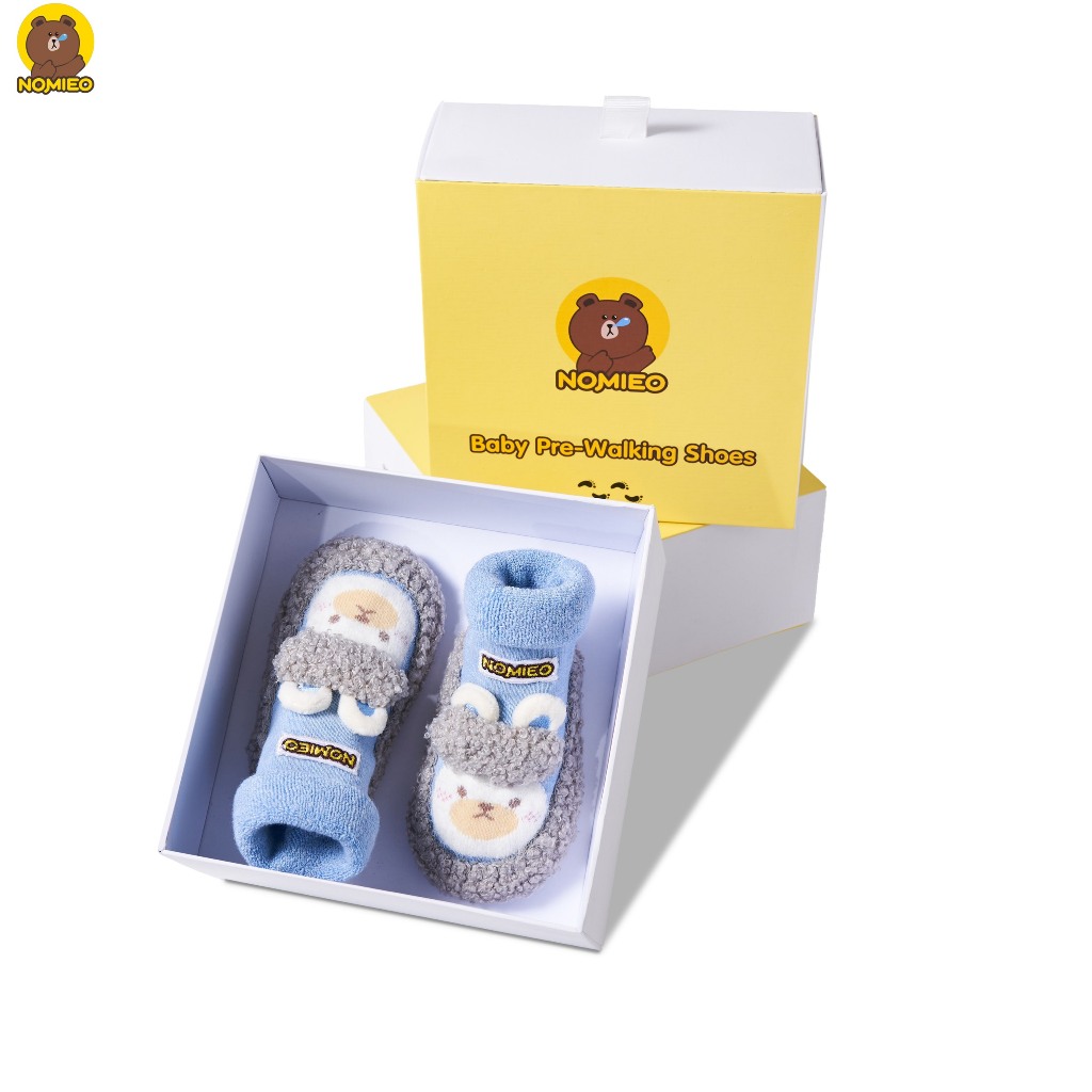 Giày tập đi đế vải Nomieo chống trơn trượt cao cấp cho bé từ 8 đến 20 tháng tuổi. Ấm chân mùa đông và mát chân mùa hè