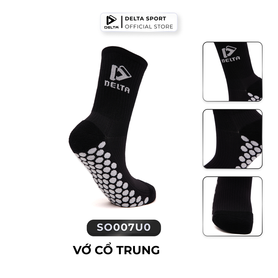 Ảnh DELTA Vớ Tất Thể Thao Cổ Trung Nam Nữ Cao Cấp, Co Giãn 4 Chiều, Thoáng Khí, Thấm Hút Mồ Hôi SO007U0 2