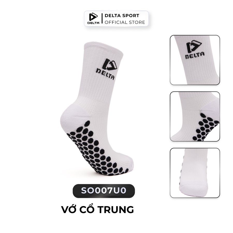 Ảnh DELTA Vớ Tất Thể Thao Cổ Trung Nam Nữ Cao Cấp, Co Giãn 4 Chiều, Thoáng Khí, Thấm Hút Mồ Hôi SO007U0 3