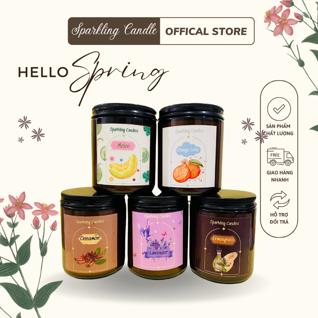 Nến Thơm Cao Cấp Mùa Xuân Sparkling Candle nhiều mùi - An Toàn Không ...