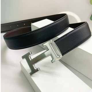 Thắt lưng nam khoá bấm lỗ chữ a siêu đẹp da bò và da thời trang bản dây 3.3cm giaynamdep699