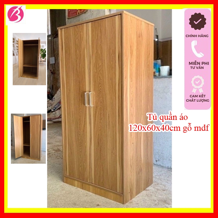 Tủ quần áo gỗ 160x80x40cm - Tủ đựng đồ đa năng Chất Liệu MDF Phong Cách Hiện Đại - DecorAnhKhoa