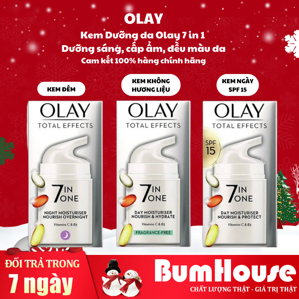 Kem dưỡng da chống lão hóa Olay Total Effects 7 In 1 Moisturiser Nourish & Protect 50ml (bản UK mẫu mới)