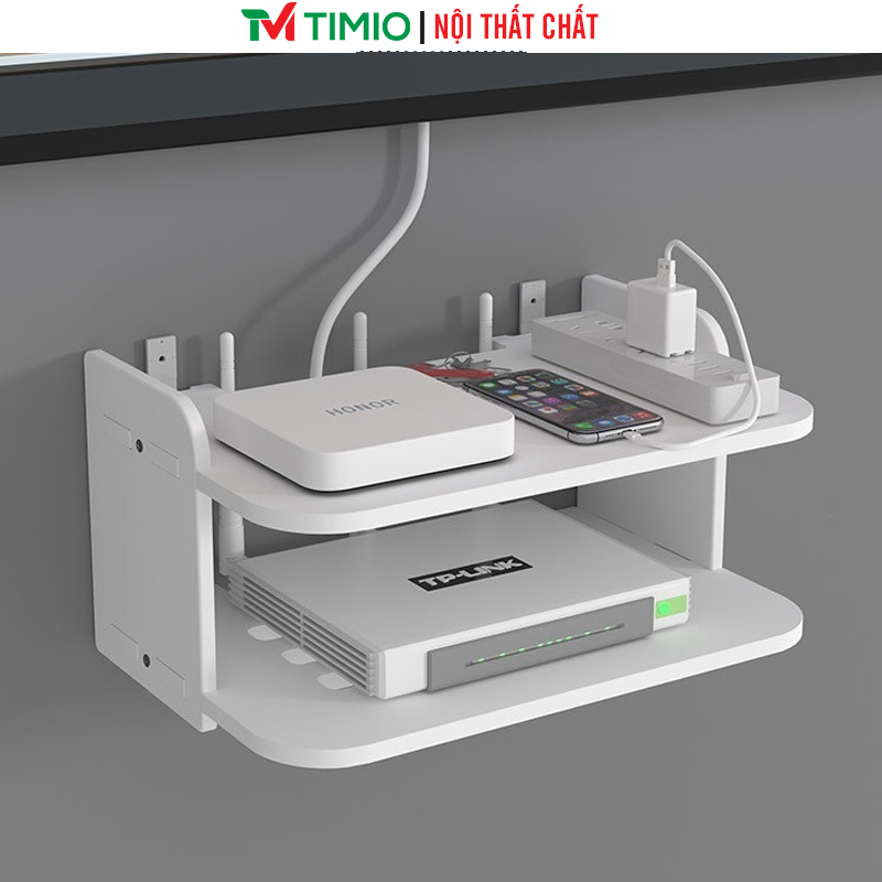 Kệ wifi mini treo tường Kệ đa năng tặng kèm 2 móc treo tường thương ...