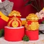 Túi lượng vàng tài lộc may mắn, hũ đựng muối gạo trang trí nhà cửa, văn phòng, taplo ô tô