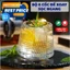 Bộ 6 Cốc Thủy Tinh, Hoa Văn Kim Cương Có Đế Xoay Sang Trọng
