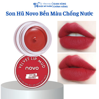 Son Kem NoVo Dưỡng Ẩm Môi Mềm Mịn Bền Màu Chống Nước Không Trôi Dạng Hũ Nhỏ Mã 277