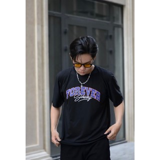 Áo thun tay lỡ unisex nam nữ FOREVER YOUNG, Áo phông unisex form rộng chất thun mềm mỏng nhẹ thời trang