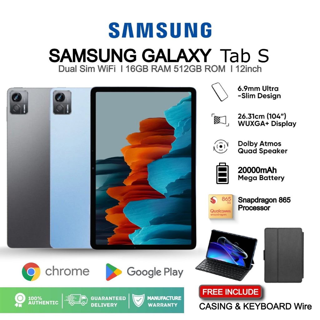 Máy Tính Bảng Samsung Galaxy Tab S 12inch 16gb Ram 512gb Rom Shopee Việt Nam 7352