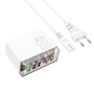 Củ sạc ĐA NĂNG nhiều cổng kèm dây dài 1m2 SAC NHANH PD 65W hoco. N36