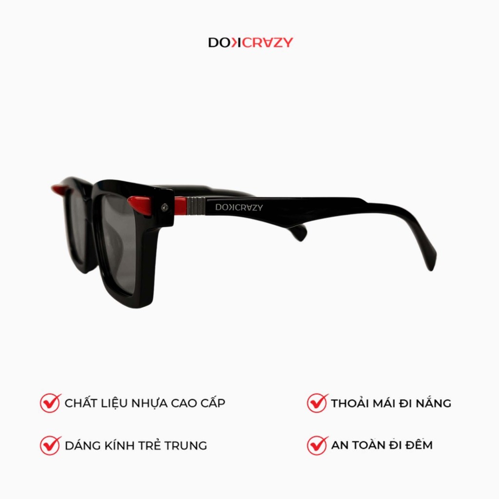 Ảnh Kính mát thời trang DOKCRAZY IVYY Streetwear Hot Trend, Nhựa sinh học cao cấp, Unisex, chống UV400 1