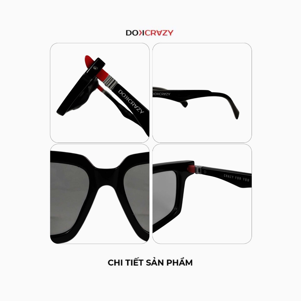 Ảnh Kính mát thời trang DOKCRAZY IVYY Streetwear Hot Trend, Nhựa sinh học cao cấp, Unisex, chống UV400 2