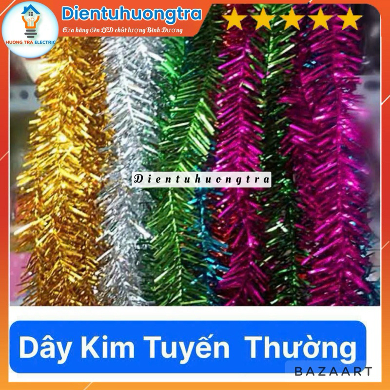[Mua 10 tặng 1] Dây kim tuyến thường bảng lớn 5cm trang trí chiều dài 1,6m