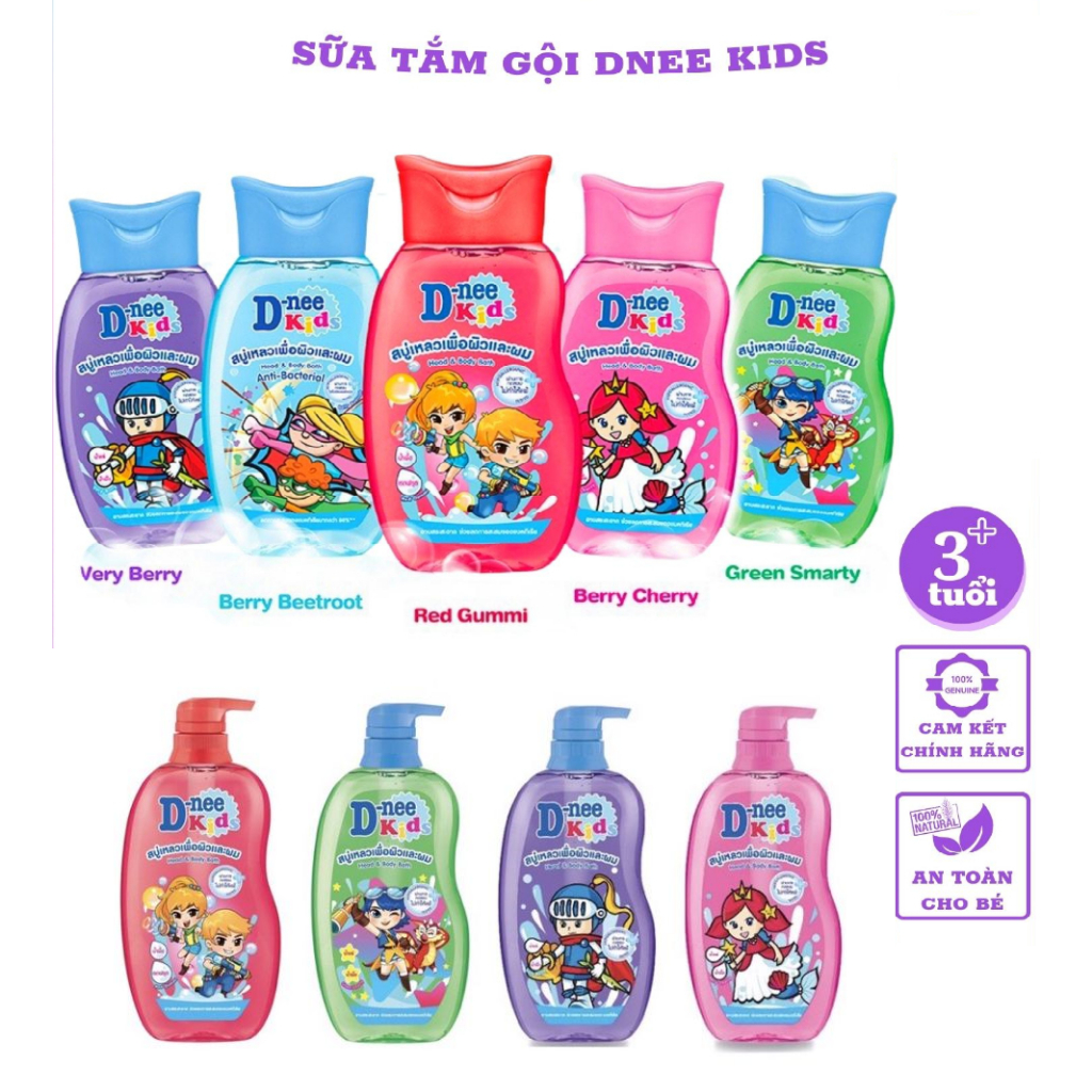 Sữa tắm gội toàn thân cho bé từ 3 tuổi chính hãng Dnee Kids 200ml-400ml ...