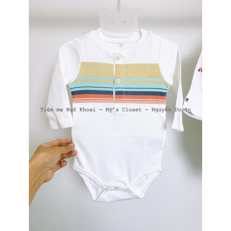 [MD66] 0/1-1/3M YAMPY, ZY, CASTRO Body chip/ áo liền thân dài tay cho bé