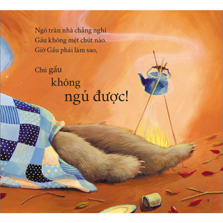Sách tranh song ngữ Gấu không ngủ được - Ehomebooks