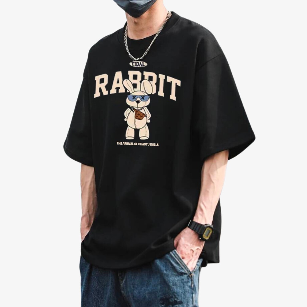 [VẢI 250 GSM] Áo Thun Thỏ RABBIT Unisex Form Rộng 100% Cotton Định Lượng Vải 250 Gsm - AP213