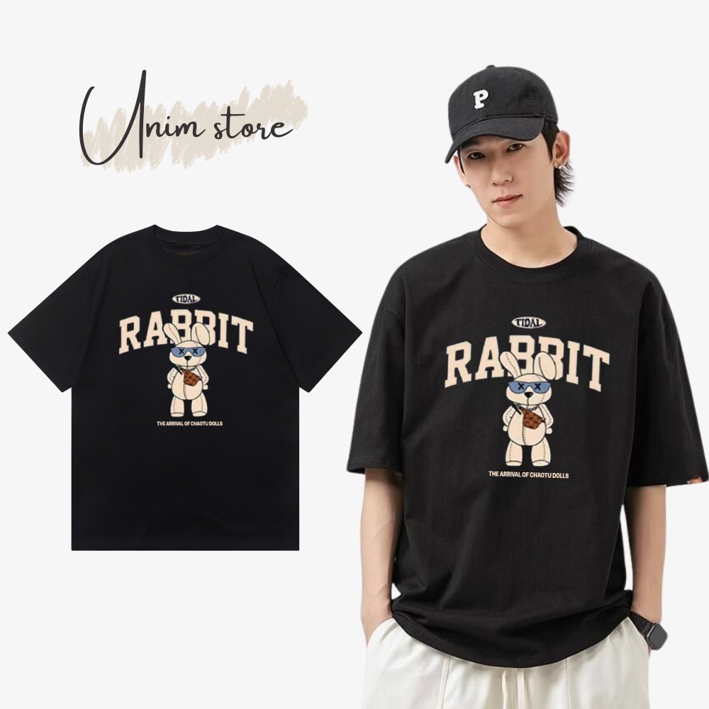 [VẢI 250 GSM] Áo Thun Thỏ RABBIT Unisex Form Rộng 100% Cotton Định Lượng Vải 250 Gsm - AP213