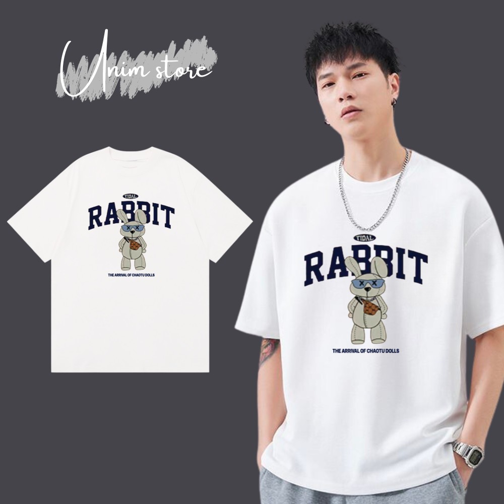 [VẢI 250 GSM] Áo Thun Thỏ RABBIT Unisex Form Rộng 100% Cotton Định Lượng Vải 250 Gsm - AP213