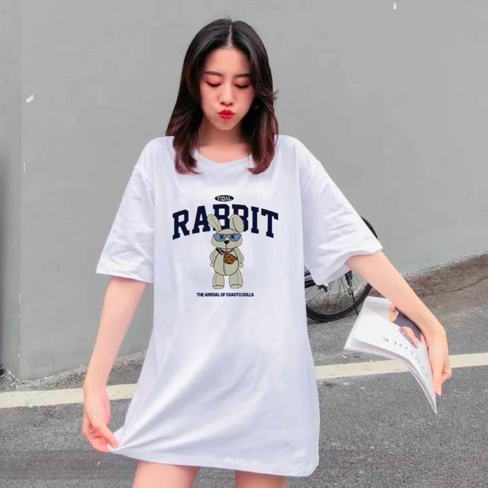 [VẢI 250 GSM] Áo Thun Thỏ RABBIT Unisex Form Rộng 100% Cotton Định Lượng Vải 250 Gsm - AP213