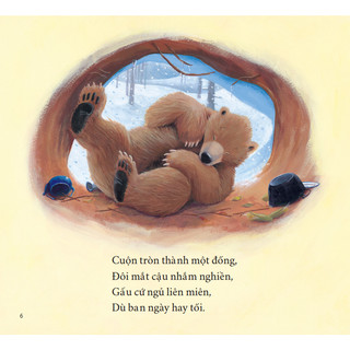 Sách tranh song ngữ Gấu say ngủ - Ehomebooks